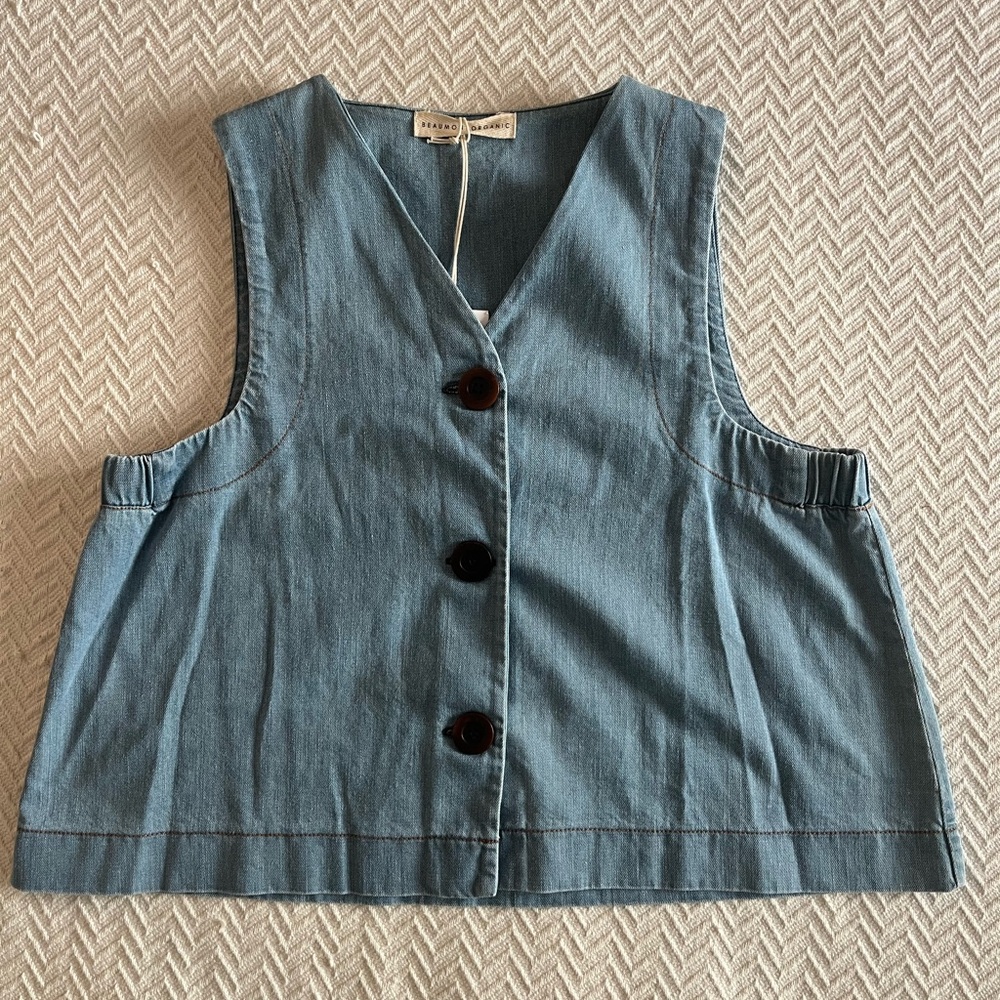 Beaumont Organic Denim Vest - Picture 3 of 14